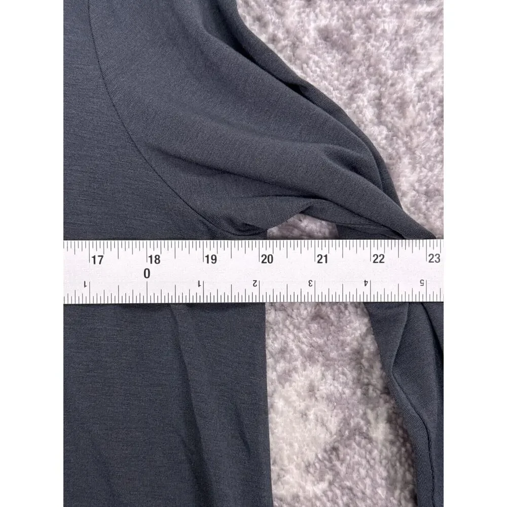 Eileen Fisher Shirt Small Womens Fine Jersey Gray Long Sleeve Tunic Top